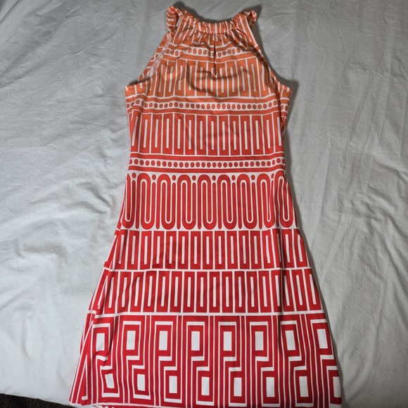 JUDE CONNALLY Dress‎  Geometric Ombra Orange/Red Summer Dress Size Small EUC - Picture 4 of 12